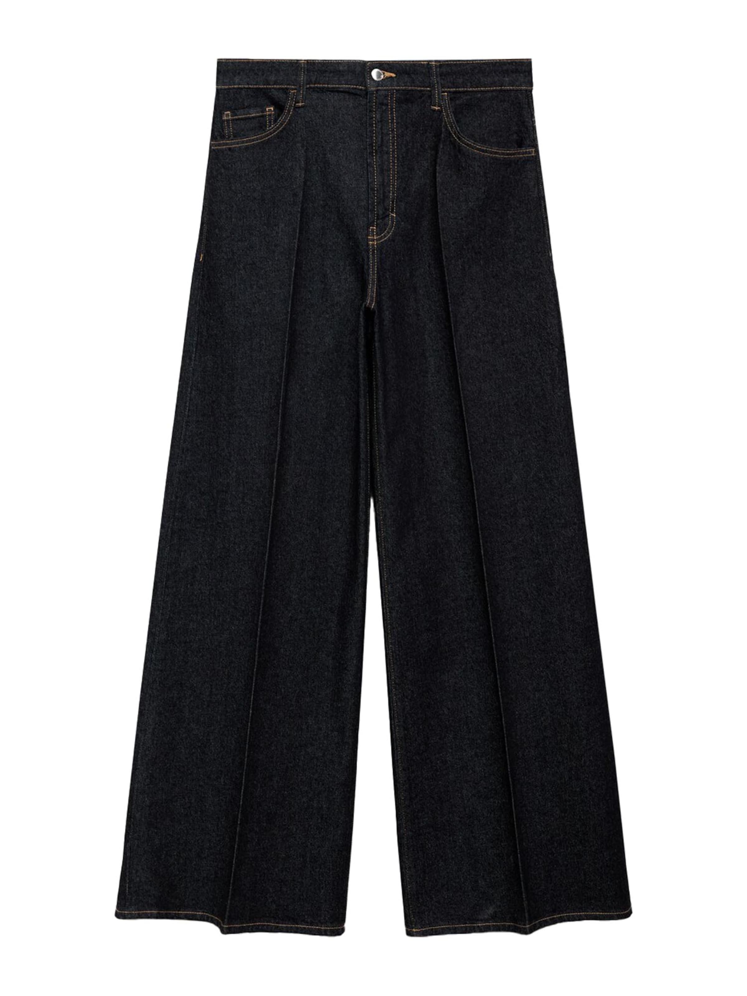 MANGO Široký strih Džínsy 'ELISE' - Modrá: predná strana