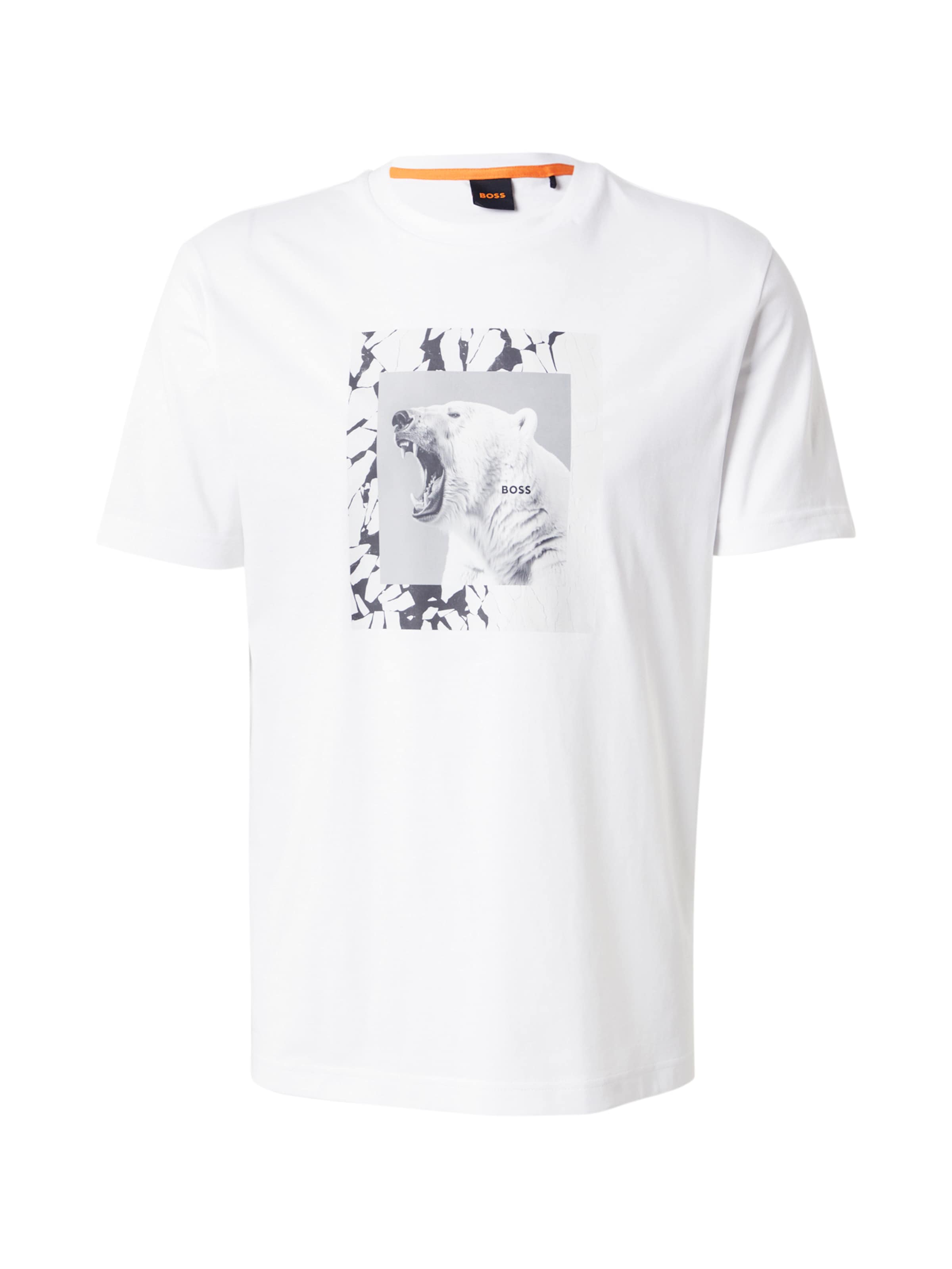 BOSS Футболка 'Te_Lupo' в Белый: спереди