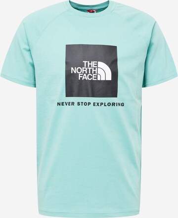 THE NORTH FACE - Camiseta en verde: frente