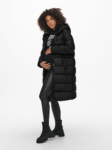 juoda Only Maternity Žieminis paltas
