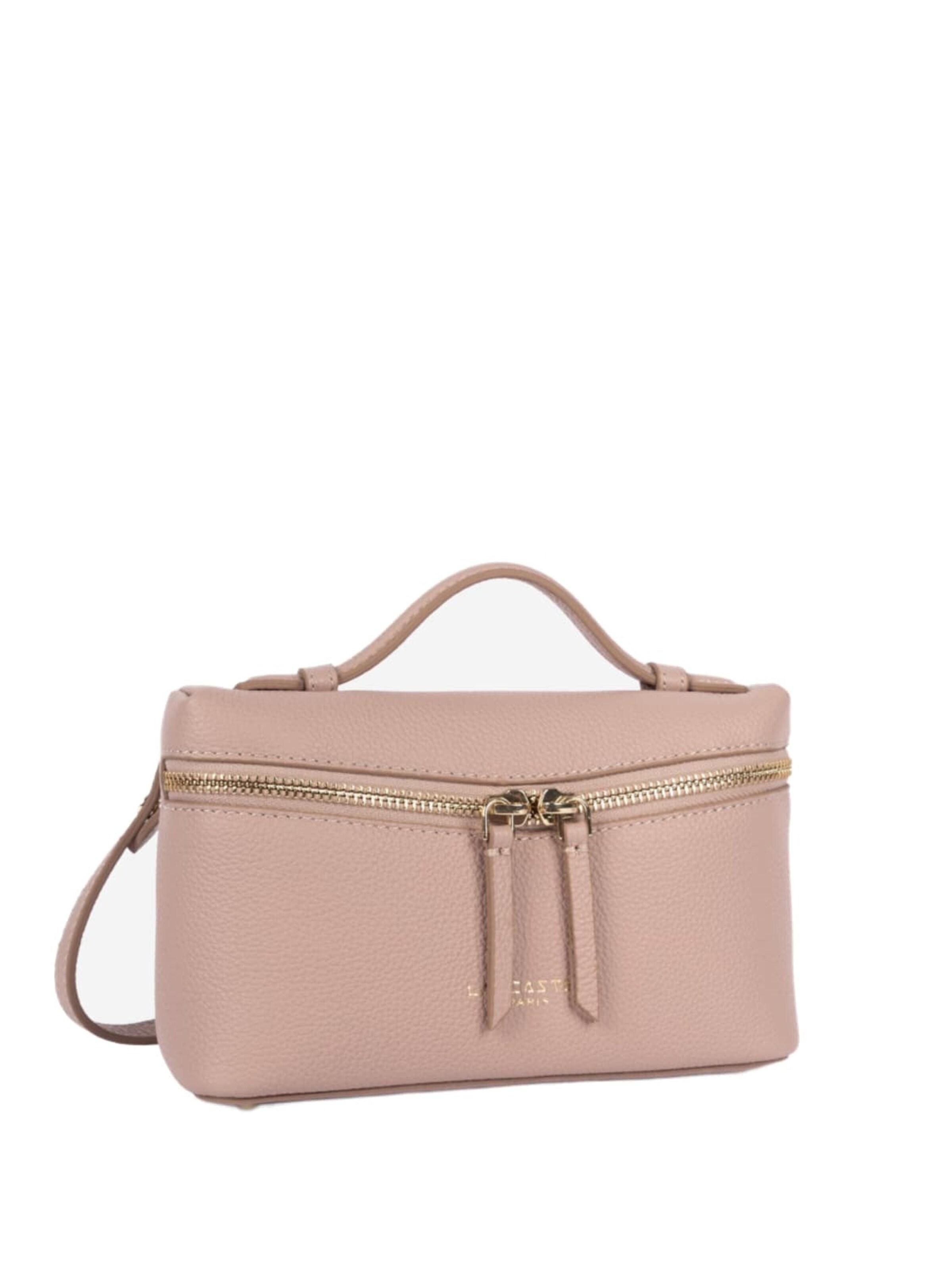 LANCASTER Paris Axelremsväska 'Lancaster Sac boite Zippé S Milano Trésor Nude' i beige