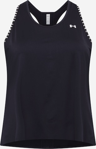 Sport top de la UNDER ARMOUR pe negru: față