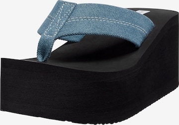 Pull&Bear Teenslipper in Blauw: voorkant