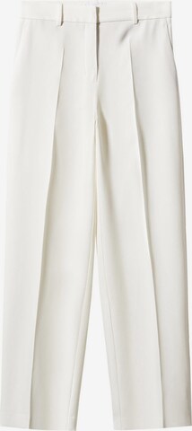 MANGO Bő szár Élére vasalt nadrágok 'Boxy' - fehér: elől