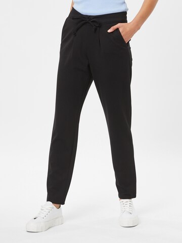 JDY Tapered Pleat-Front Pants 'PRETTY' in Black: front