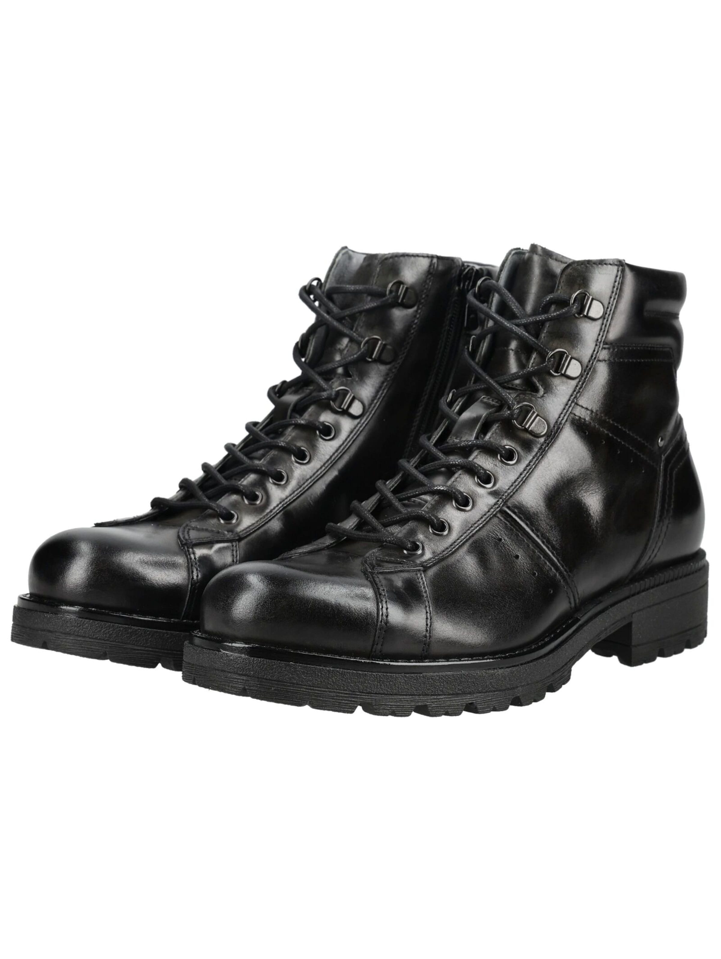 Bottes à lacets Nero Giardini en noir