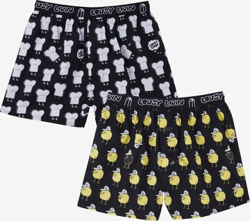 Lousy Livin Boxer shorts 'Toast & Zitrone' in Black: front