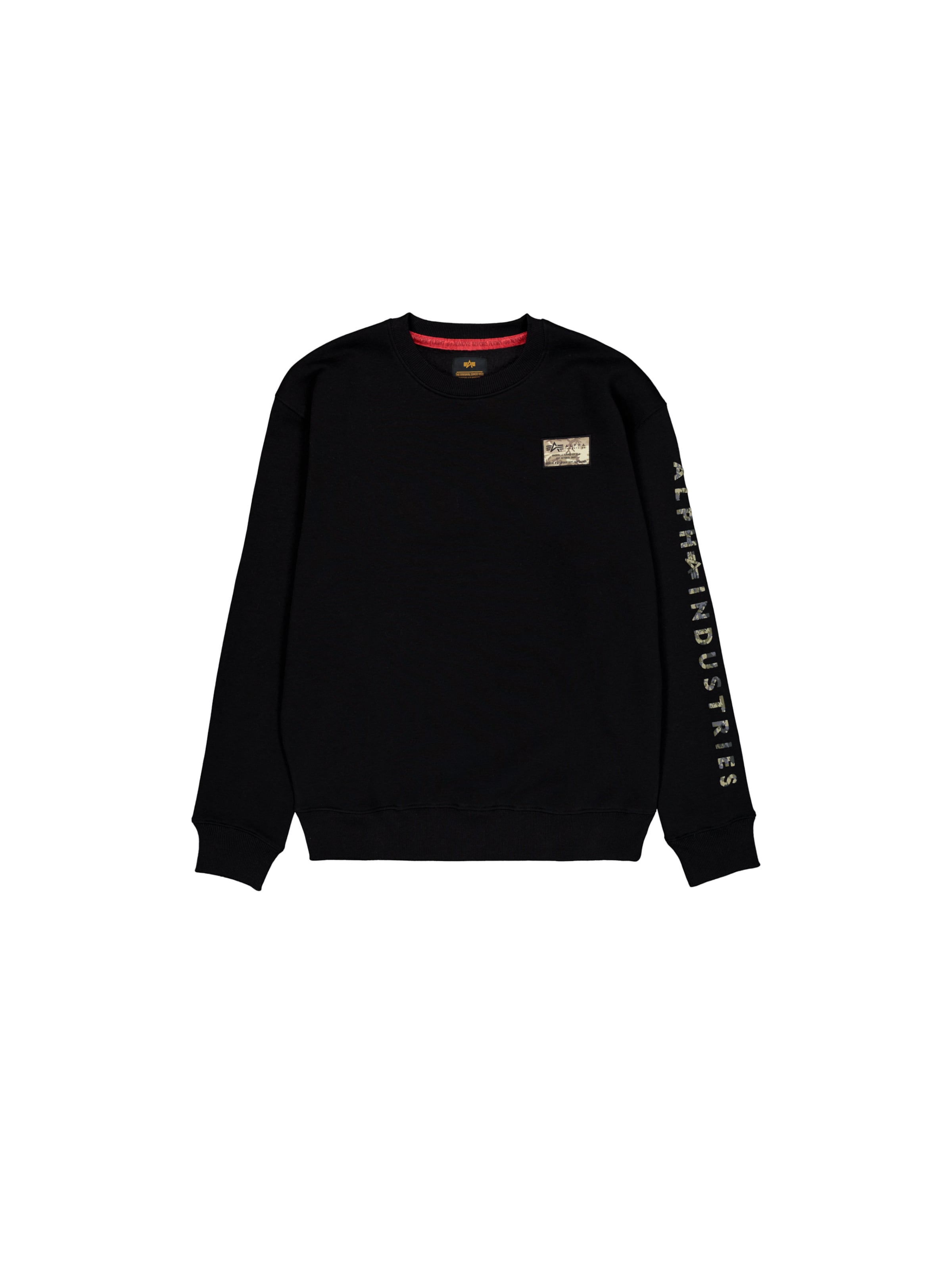 ALPHA INDUSTRIES Collegepaita värissä musta: etupuoli