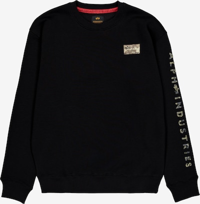 ALPHA INDUSTRIES Collegepaita värissä beige / vihreä / khaki / musta, Tuotenäkymä