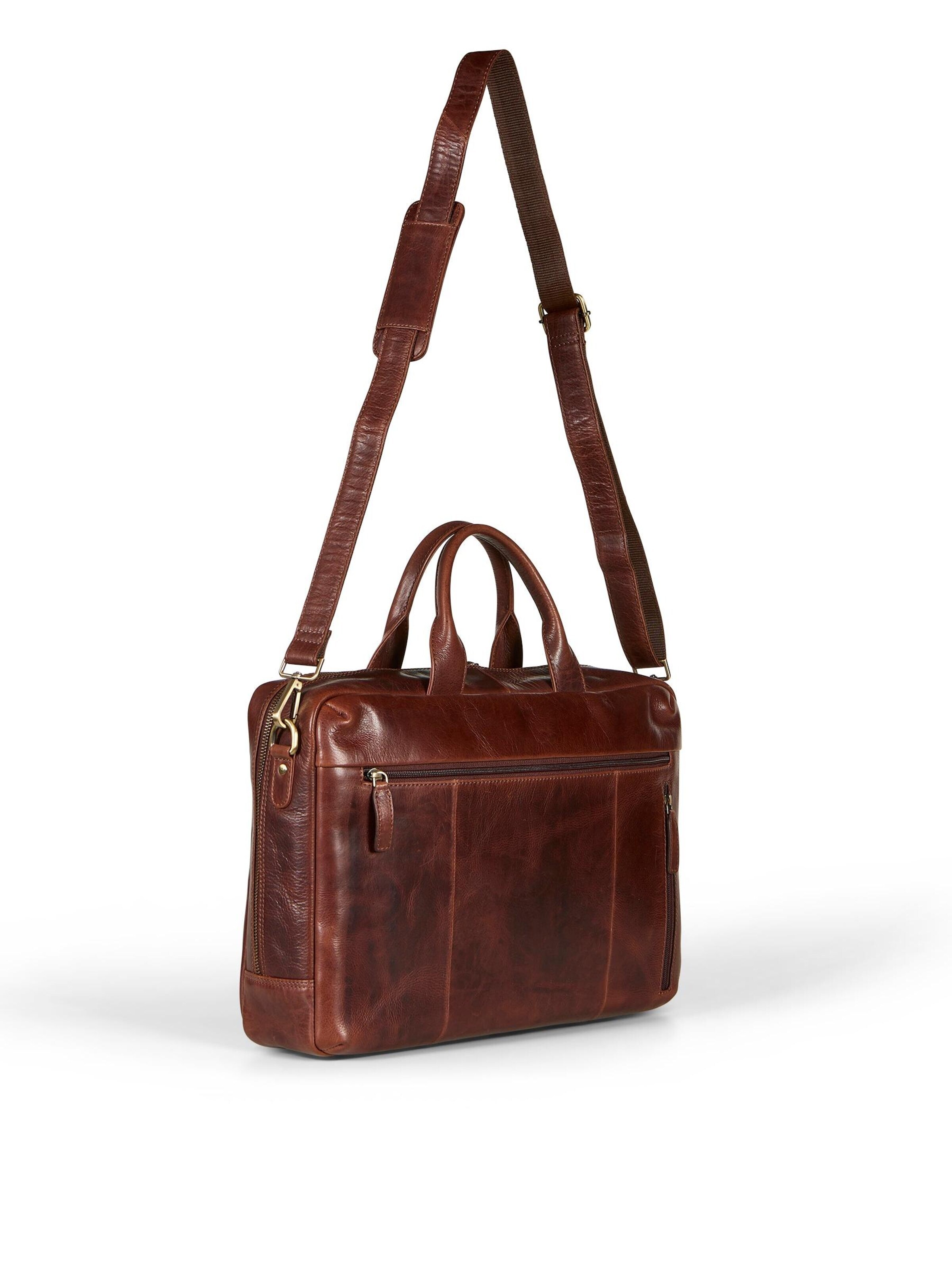 Borsa per laptop 'Laptop Bag Frank Brown' di Howard London in marrone