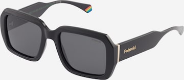 melns Polaroid Saulesbrilles: no priekšpuses