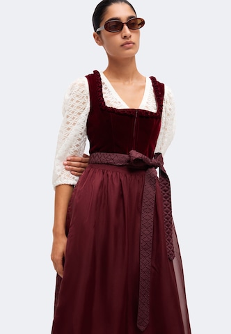 sarkans MARJO "Dirndl" stila kleita 'GY-13-Rabenstein'