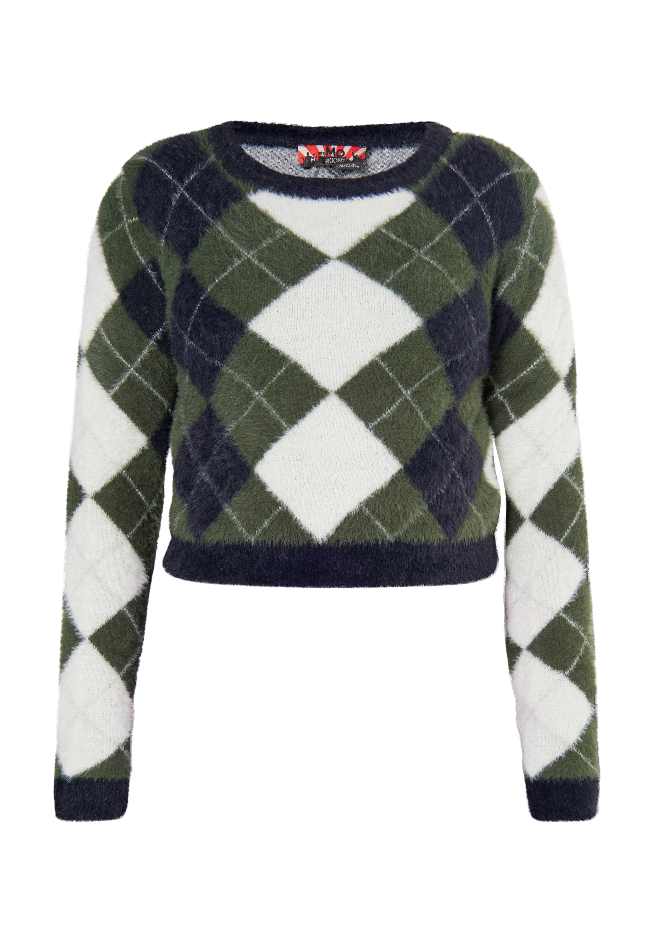 myMo ROCKS Πουλόβερ σε πράσινο: μπροστά