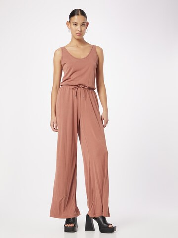 Urban Classics Jumpsuit in Bruin: voorkant