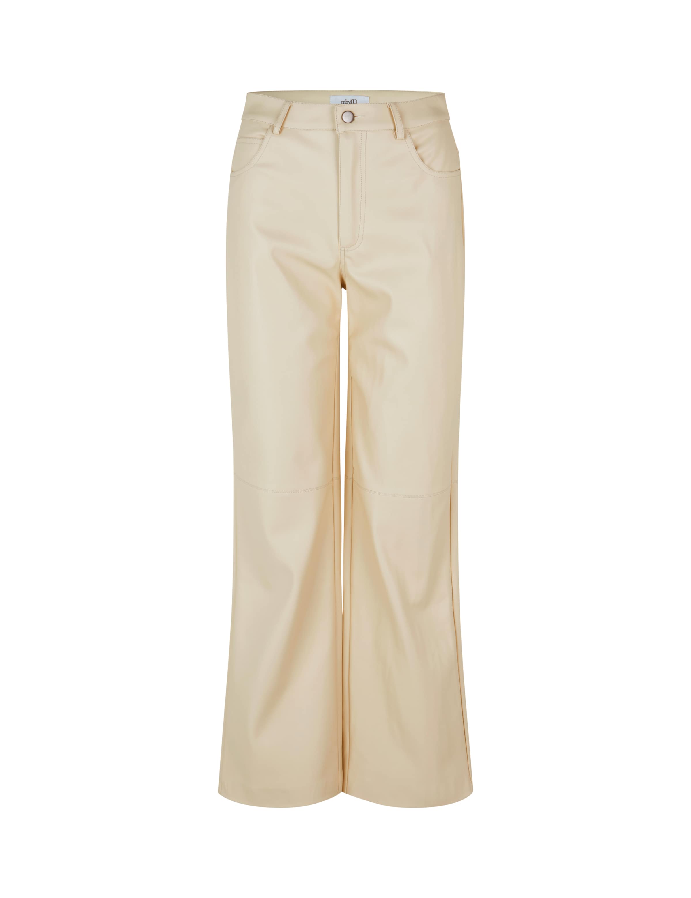 mbym Wide leg Byxa 'Amias' i beige: framsida
