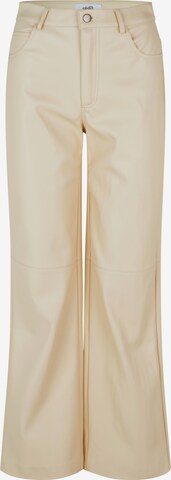 mbym Wide leg Broek 'Amias' in Beige: voorkant