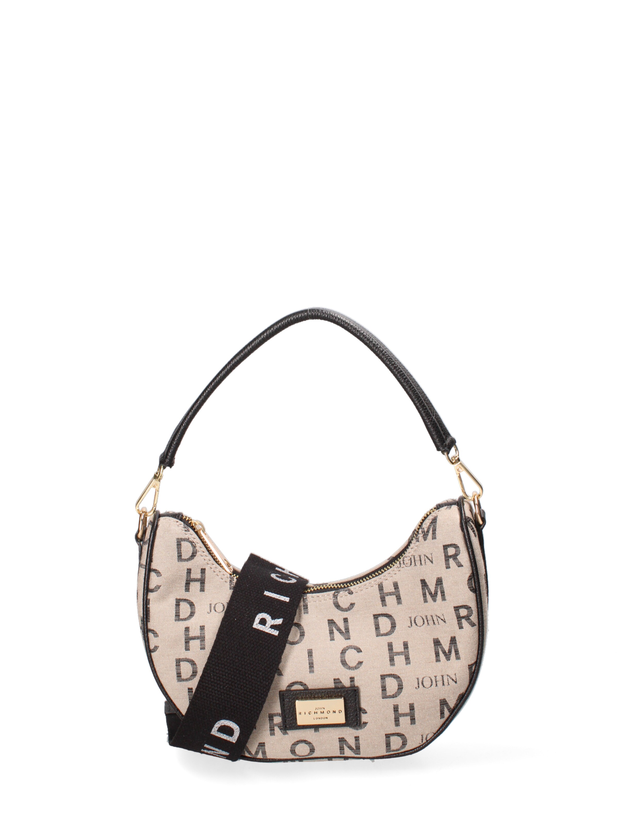 Sac bandoulière John Richmond en beige : devant