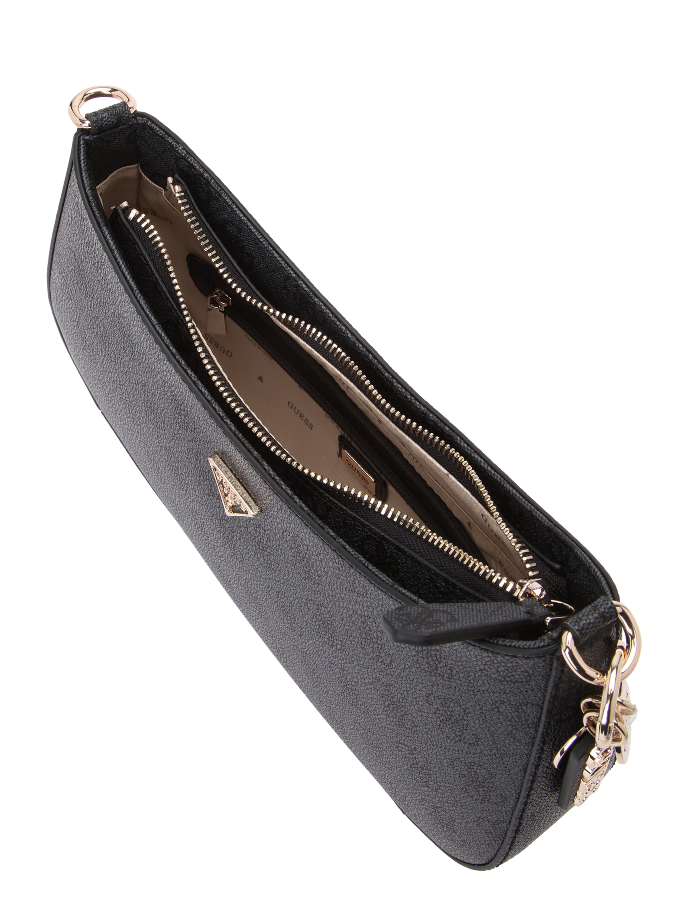 GUESS Τσάντα ώμου 'NOELLE II TOP ZIP SHOULDER BAG' σε μαύρο