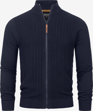 INDICODE JEANS Strickjacke 'Cason' in Blau: predná strana