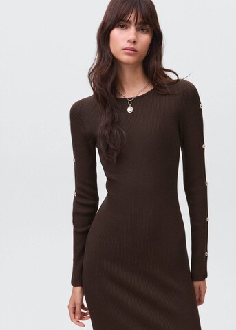 MANGO TEEN Knitted dress in Brown