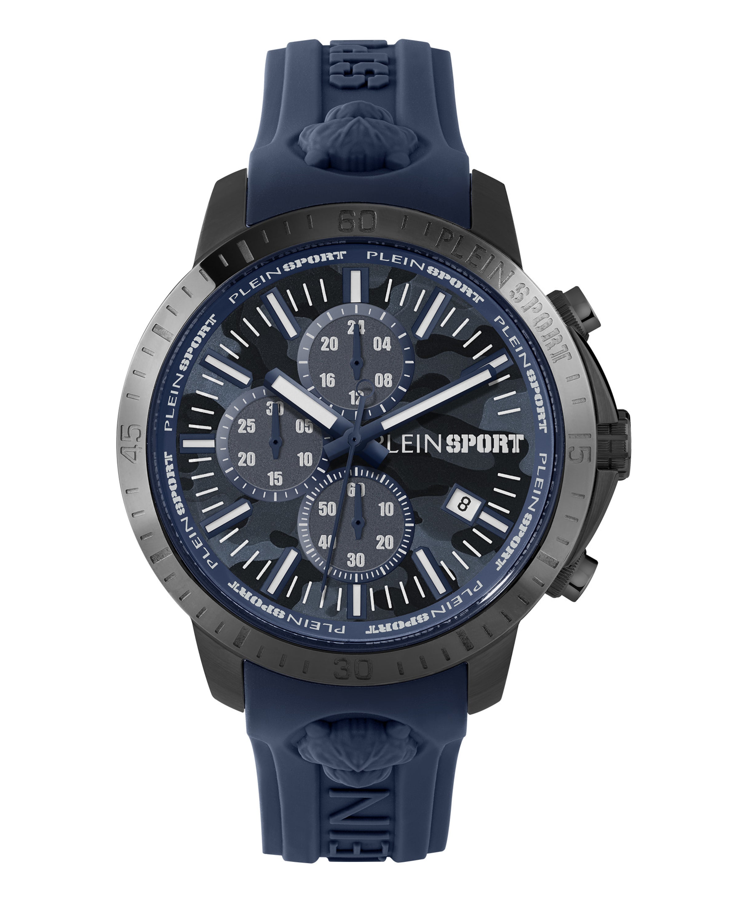 Plein Sport Analogt ur 'Plein Gain' i blå: forside