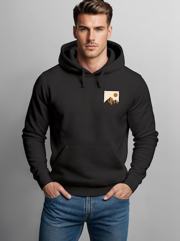 Neverless Sweatshirt 'Mointain Badge' in Black