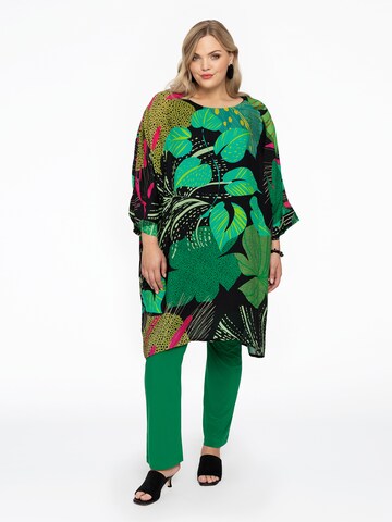 Yoek Oversized Dress in Green