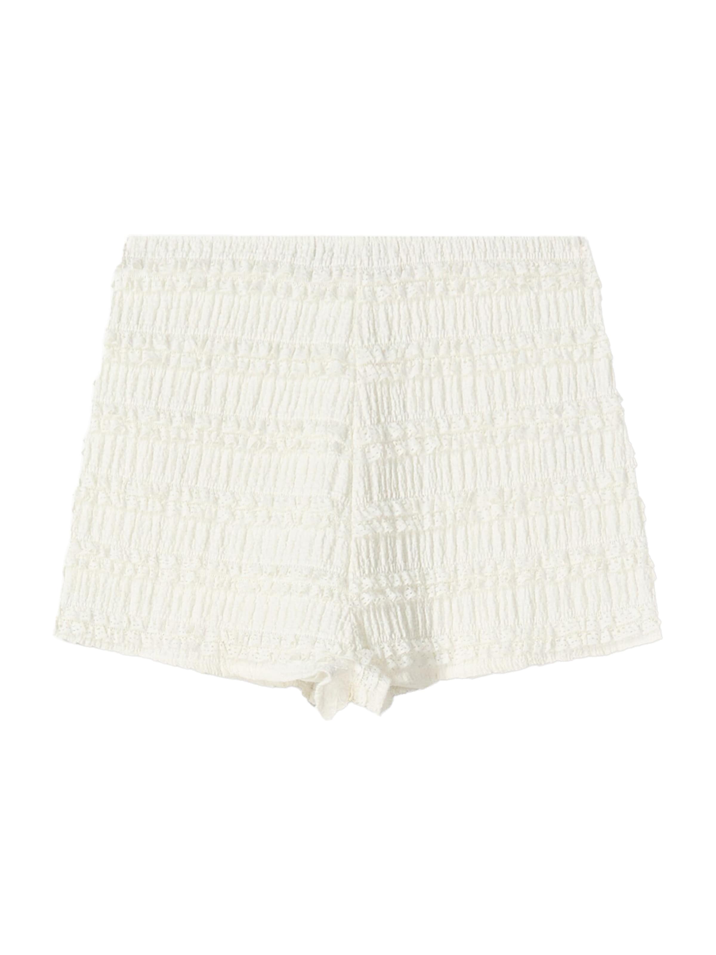 Bershka Skinny Spodnie w kolorze biały: przód