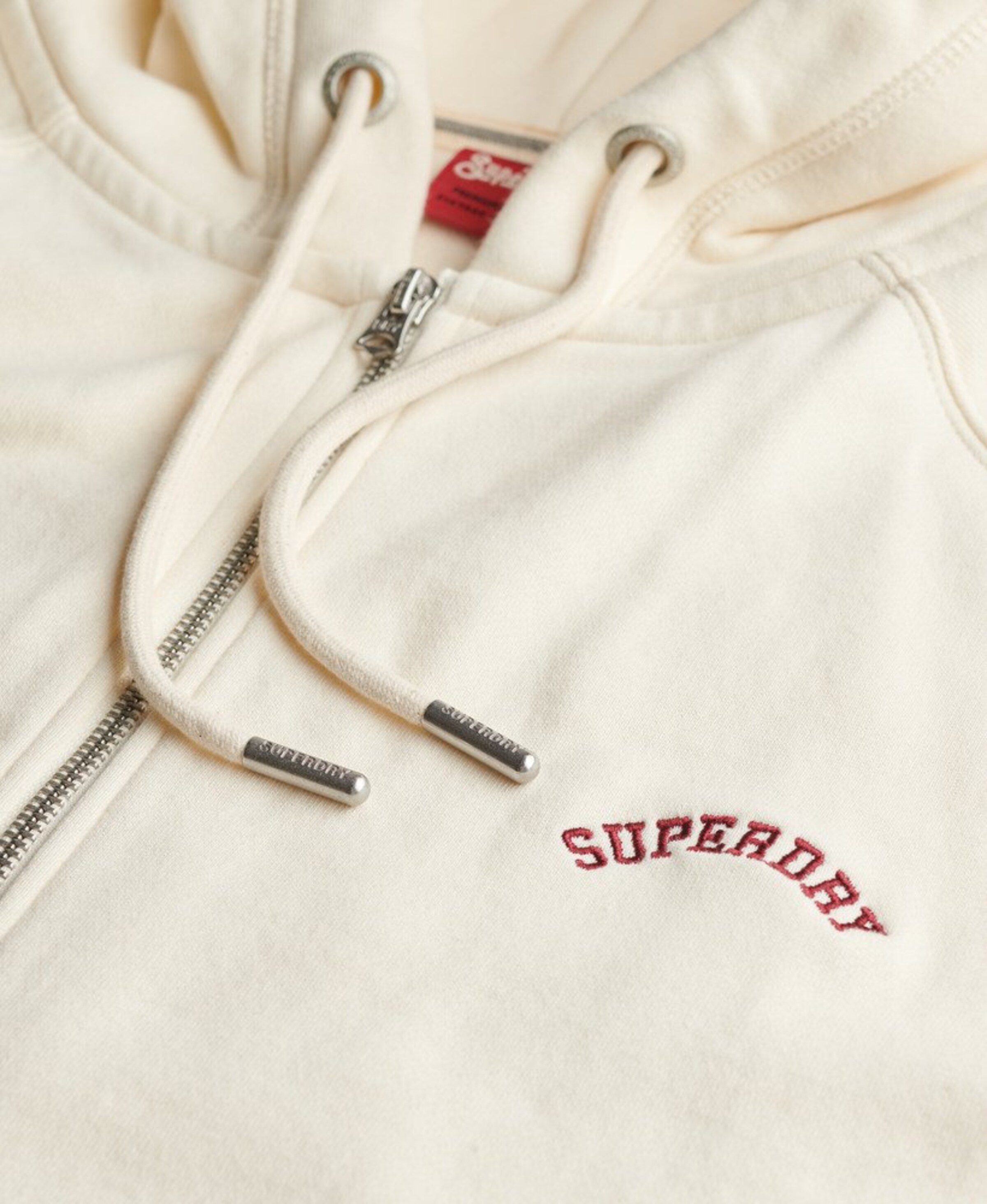 Superdry Zip-Up Hoodie 'Essential' in White