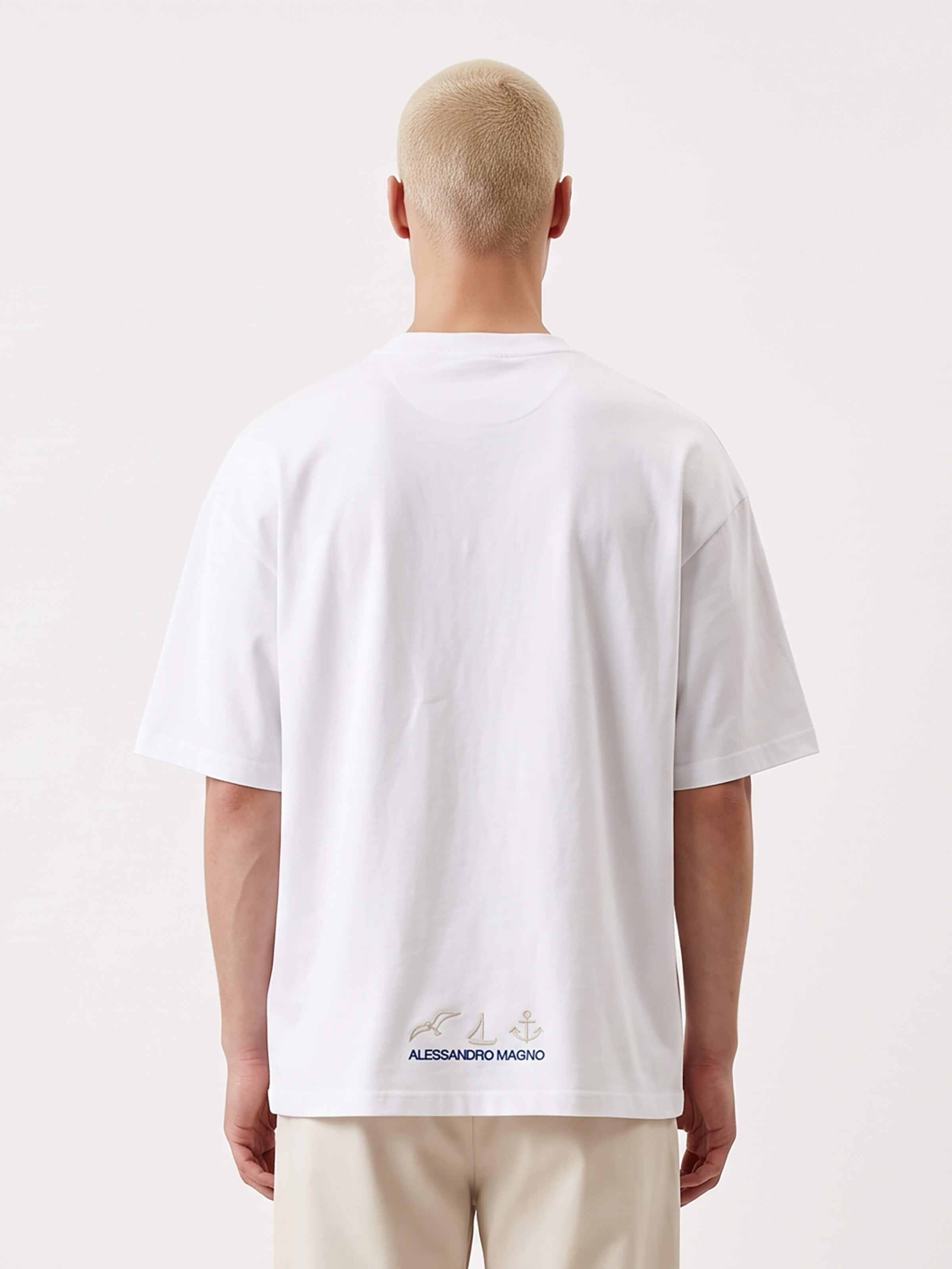 Alessandro Magno Shirt 'Chapter 8' in White