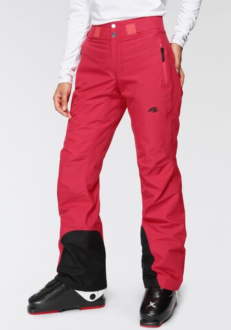 F2 Regular Workout Pants in Red: front