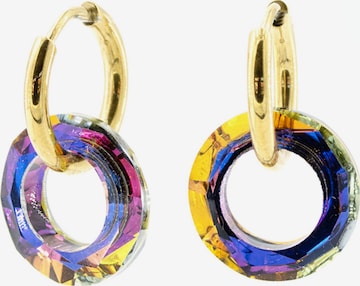 Sergio Engel Oorbellen 'Cosmic Ohrring 05 Vergoldete Hoops mit Kristallcharms' in Oranje: voorkant