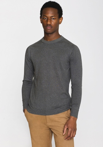 KnowledgeCotton Apparel Svetr – šedá: přední strana