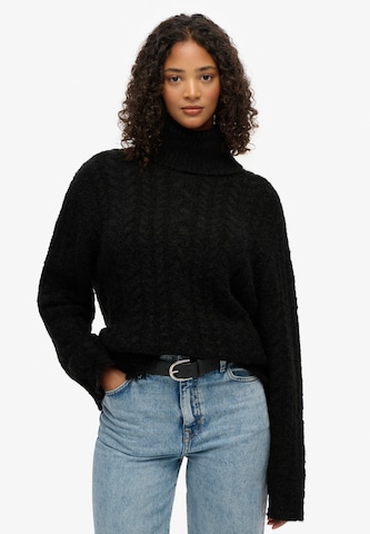 Superdry Sweater in Black: front