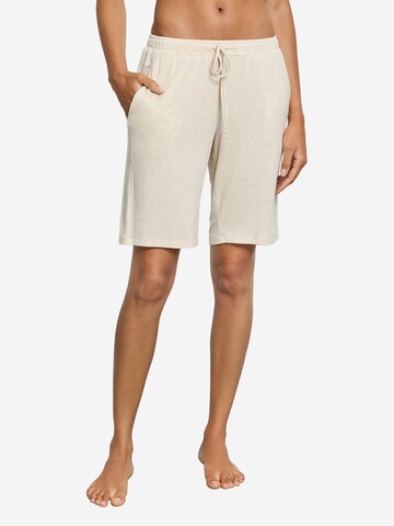 Hanro Regular Trousers ' Natural Elegance ' in Beige: front