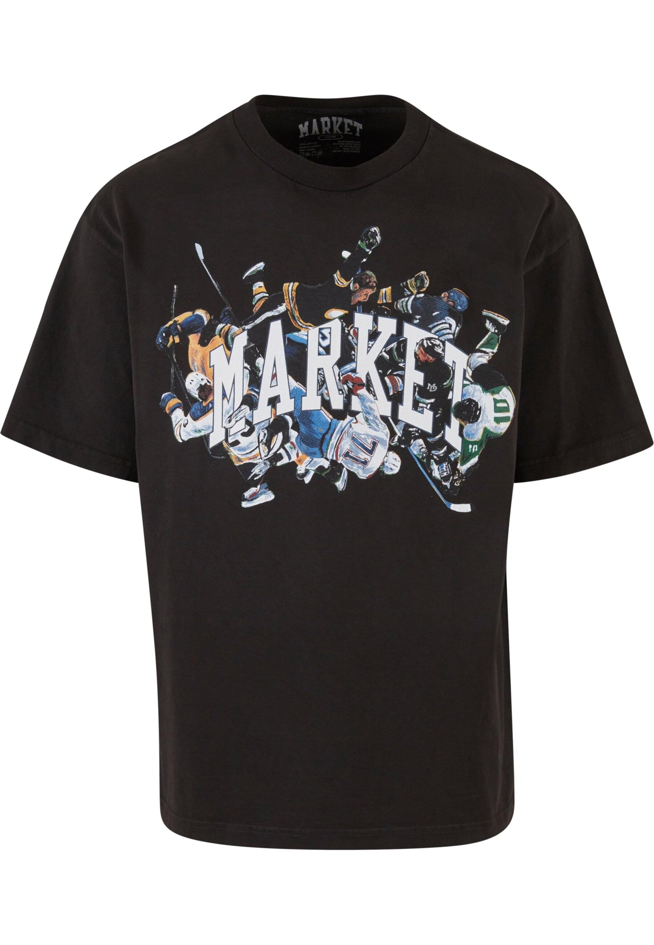 T-Shirt 'Check Please' MARKET en noir : devant