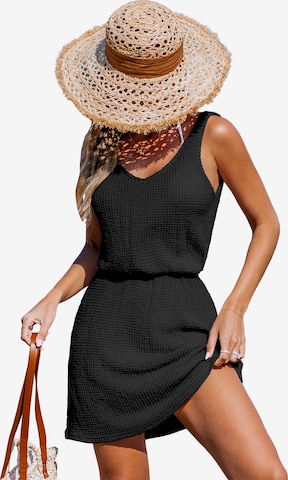 Cupshe Beach Dress 'CAA07B5B090AA' in Black: front