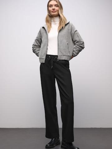 STREET ONE Bő szár Nadrág - fekete