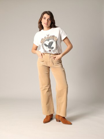 Bootcut Pantalon 'Sakari' Deeluxe en beige