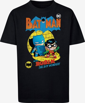 Maglietta 'Super Friends Batman The Boy Wonder and Batman' di F4NT4STIC in nero: frontale