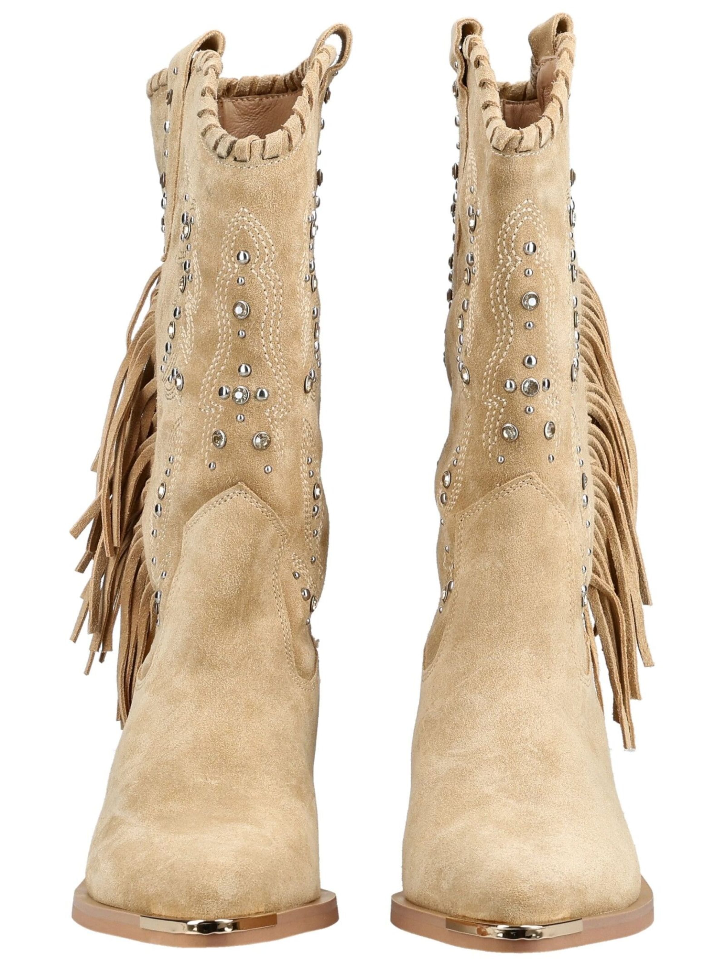 Alma En Pena Cowboylaarzen in Beige