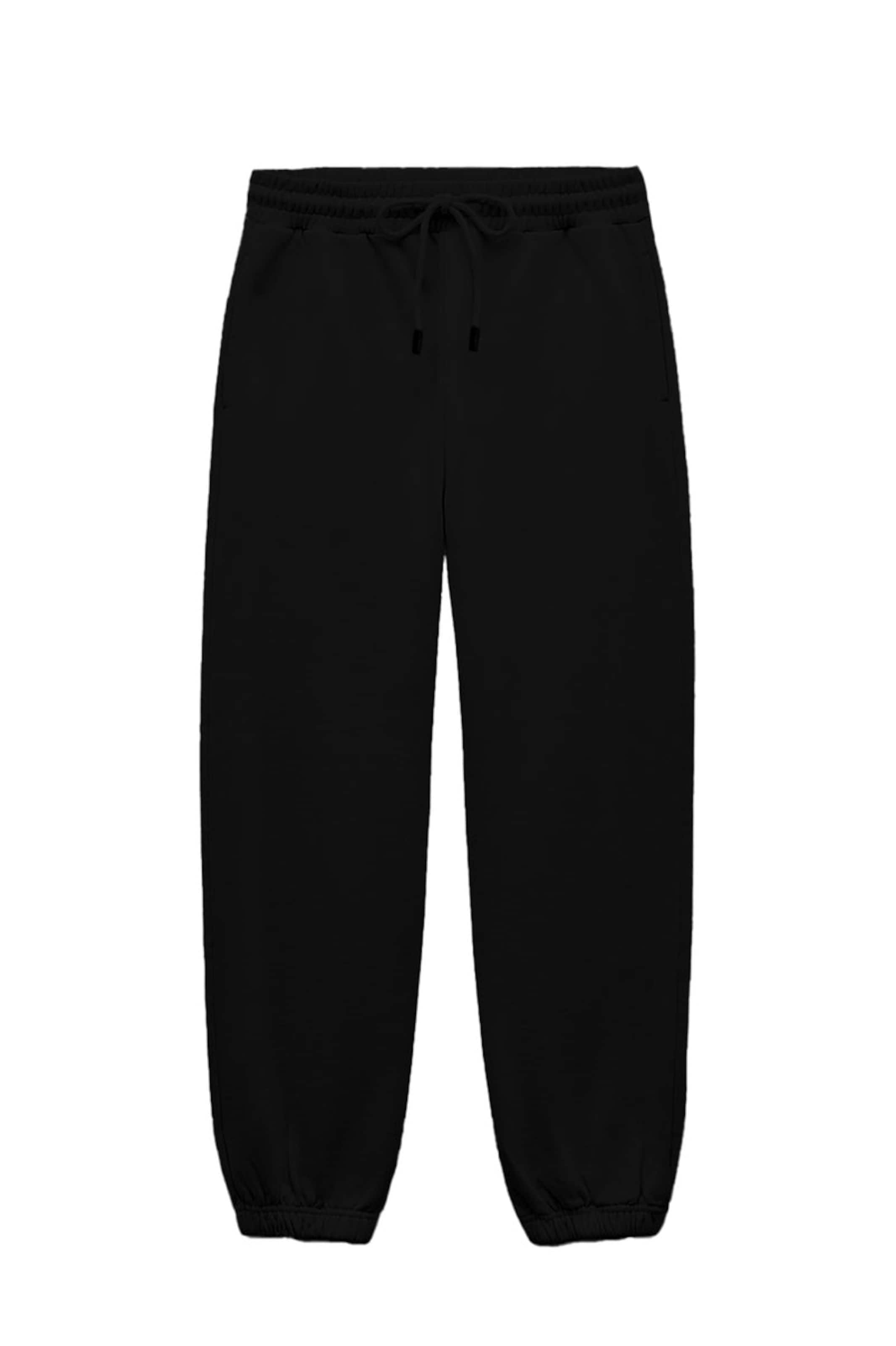 UNIQVIBE Tapered Broek in Zwart: voorkant