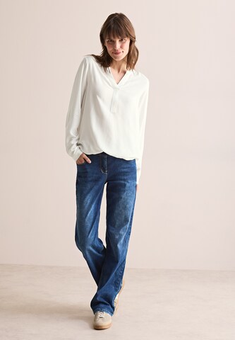 CECIL Bluse in Unifarbe in Weiß