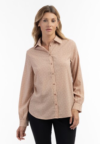 Camicia da donna di Usha in marrone: frontale