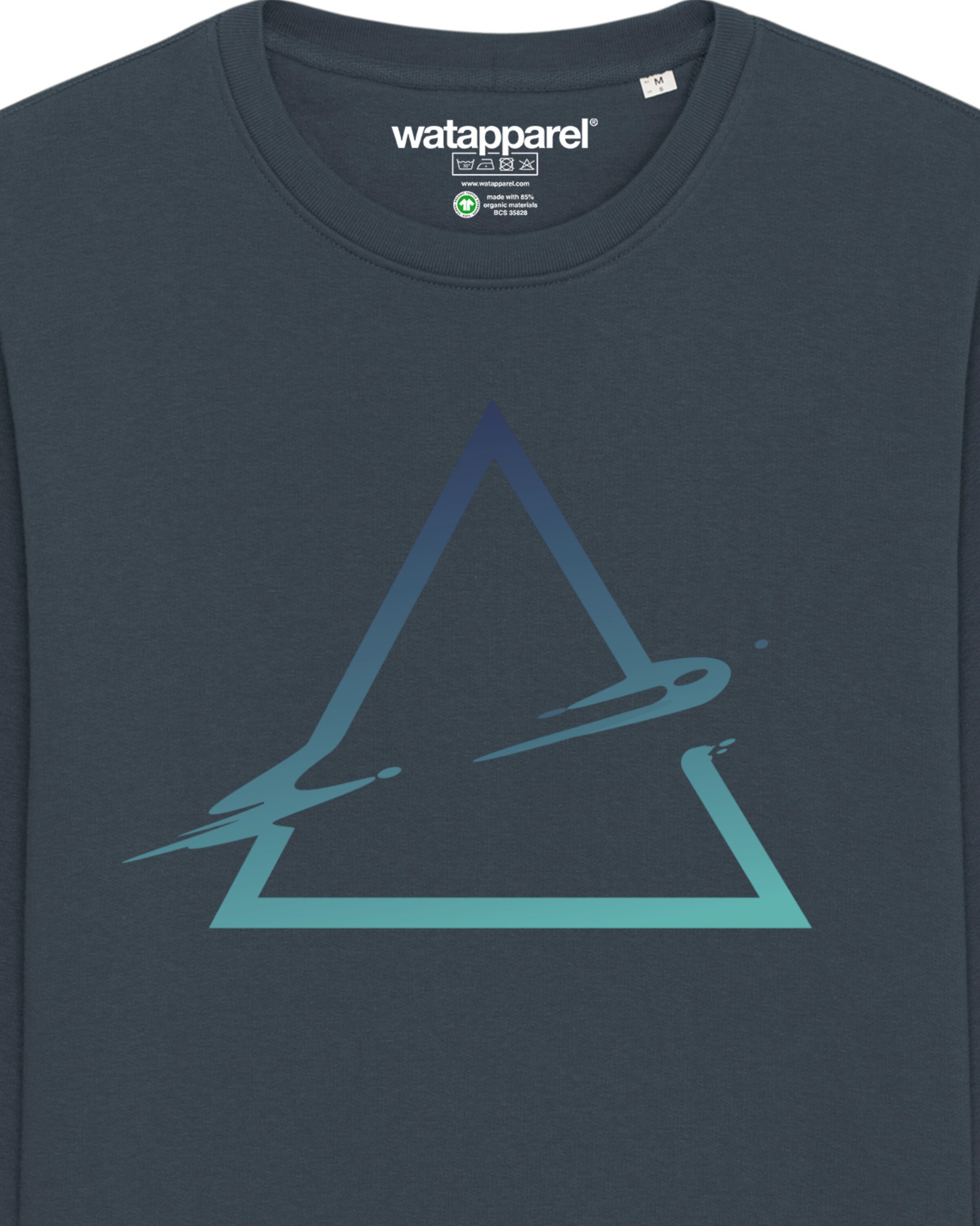 Watapparel Sweatshirt ' Triangle ' in Grau