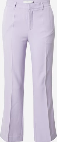 ICHI Pleated Pants in Purple: front