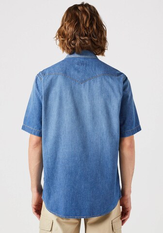 WRANGLER Regular Fit Hemd in Blau