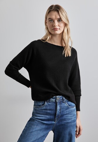 STREET ONE Sweater 'Dolman' in Black: front