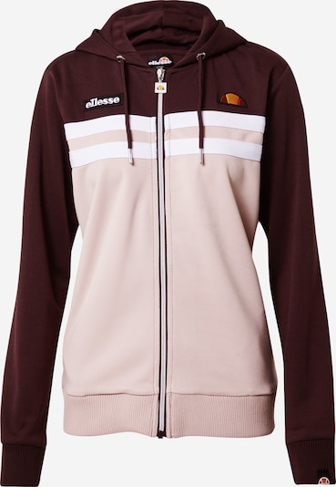 ELLESSE Sweatjakke 'Luto' i bær / pudder / hvid, Produktvisning