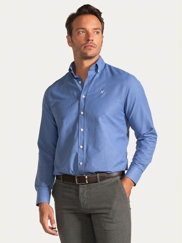 Williot Regular fit Overhemd 'Oxford' in Blauw